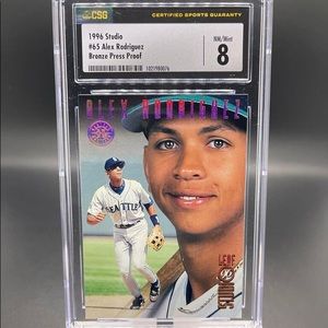 1996 CSG 8, Alex Rodriguez, Studio Bronze Press Proof, NM-Mint, #65